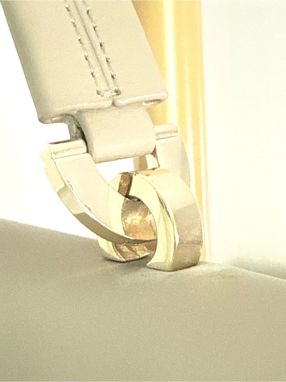 ZAC Posen Iconic Leather Satchel Handbag Crossbody Rare Gold Beige Leather